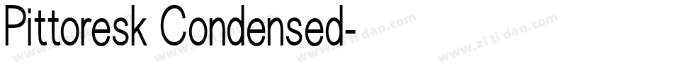 Pittoresk Condensed字体转换